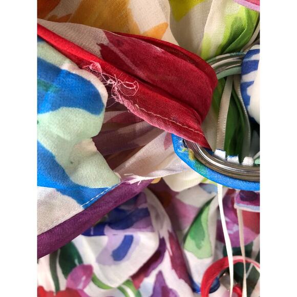 PatBO Bloom Dress Floral Print Cutout Sleeveless Halter Neck Maxi Multicolor 10 - Picture 7 of 10